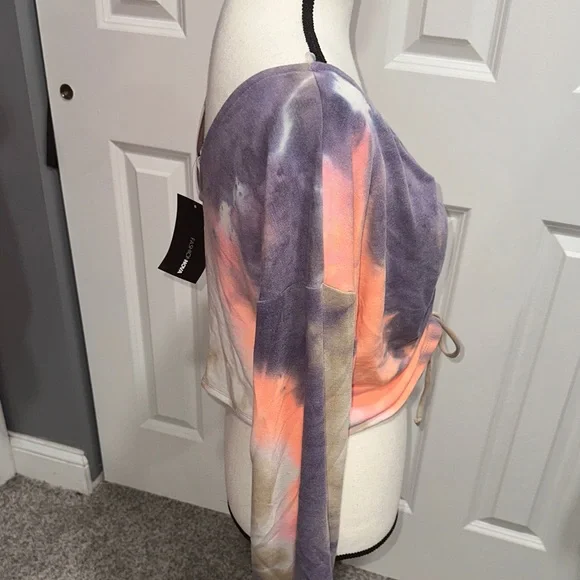 Fashion Nova Multicolor Tie-Dye Crop Top - Picture 5 of 8
